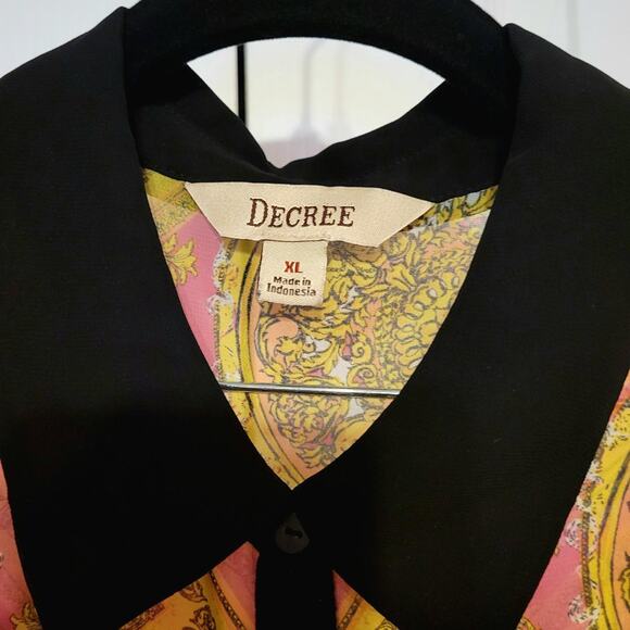 Decree, XL | Semi Sheer Baggy Blouse Tank With Angels - Picture 5 of 5